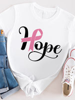 Hope Pink Ribbon Graphic Tee