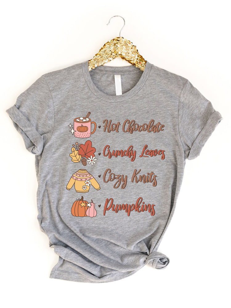 Hot Chocolate Crunchy Leaves Graphic Tee