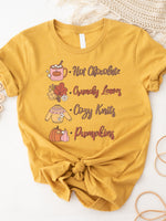 Hot Chocolate Crunchy Leaves Graphic Tee