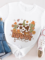 Howdy Fall Cow Graphic Tee