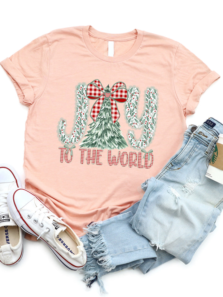 Patterned Joy to the World Graphic Tee