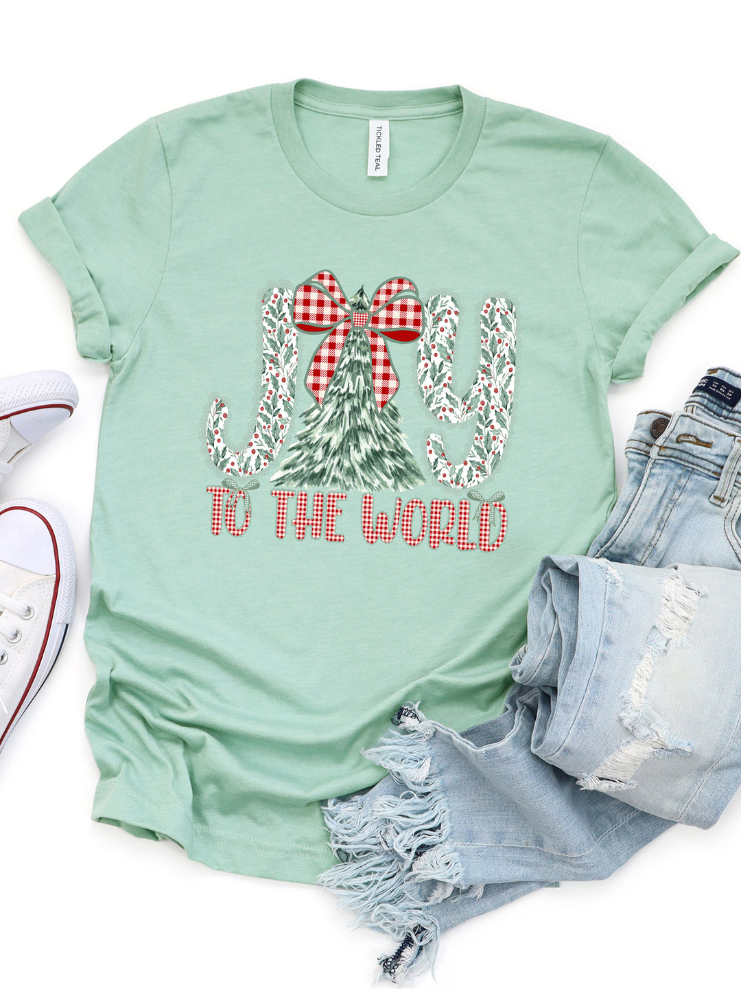 Patterned Joy to the World Graphic Tee