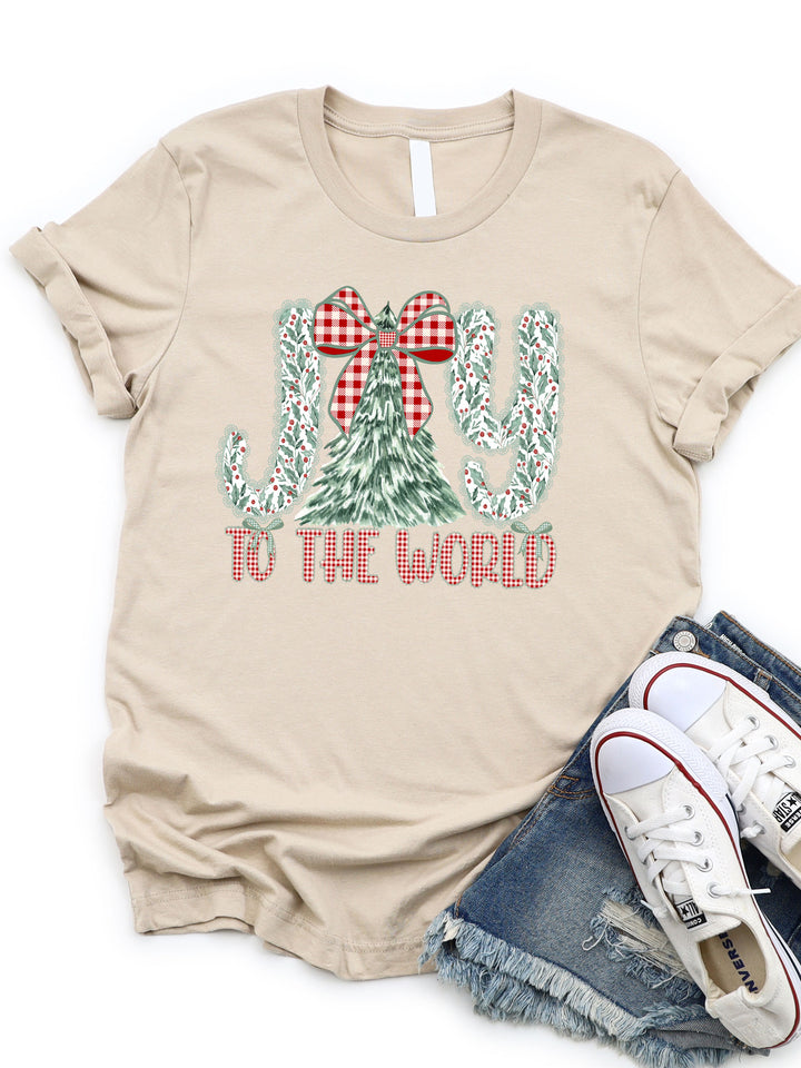 Patterned Joy to the World Graphic Tee