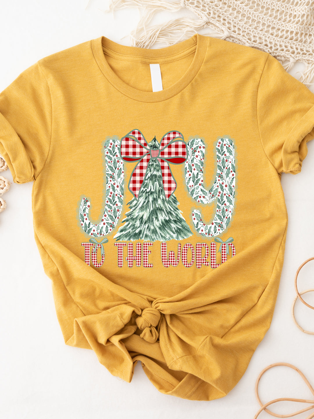 Patterned Joy to the World Graphic Tee