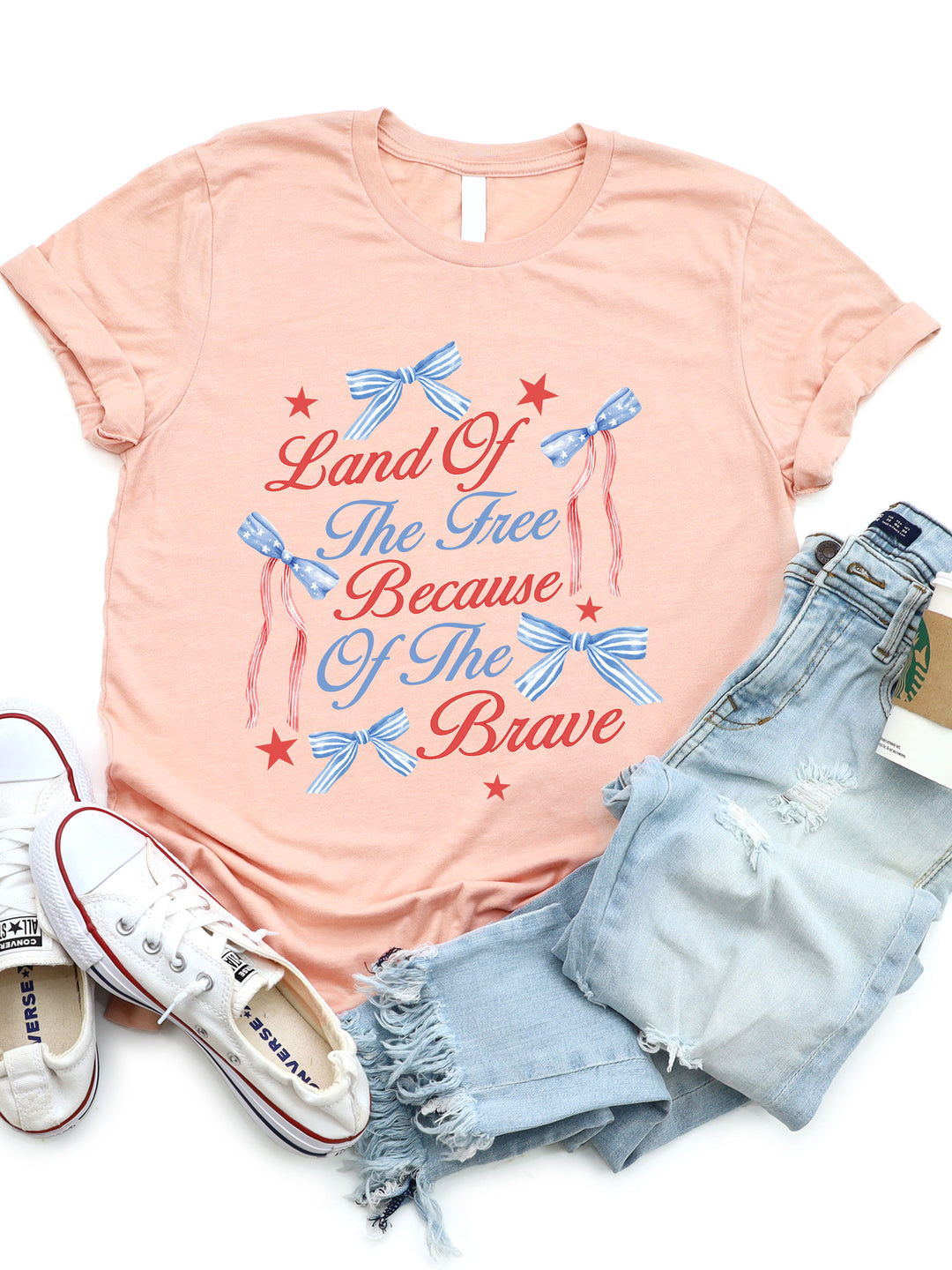 Land of the Brave (Patterned Bows) Graphic Tee