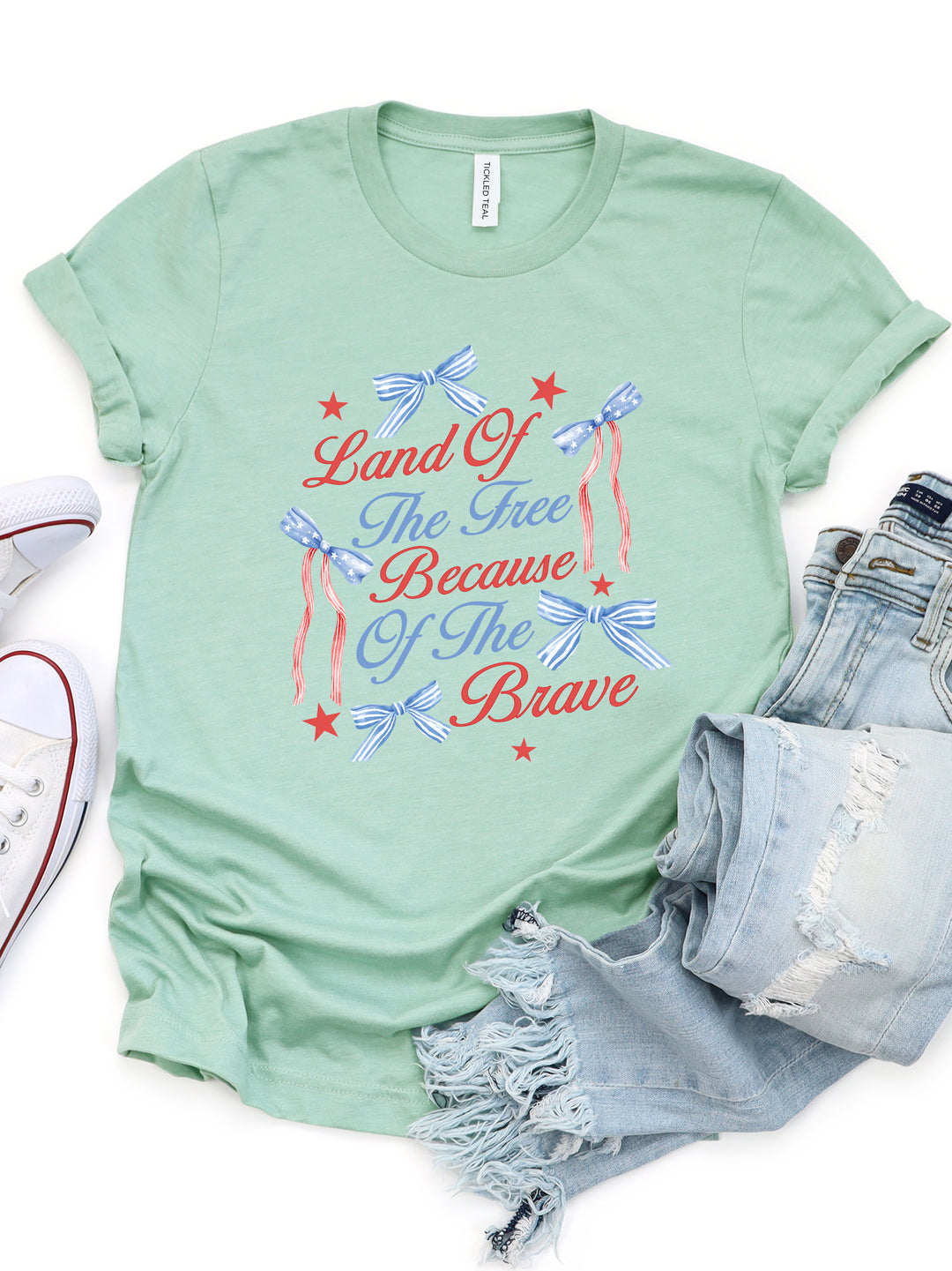 Land of the Brave (Patterned Bows) Graphic Tee