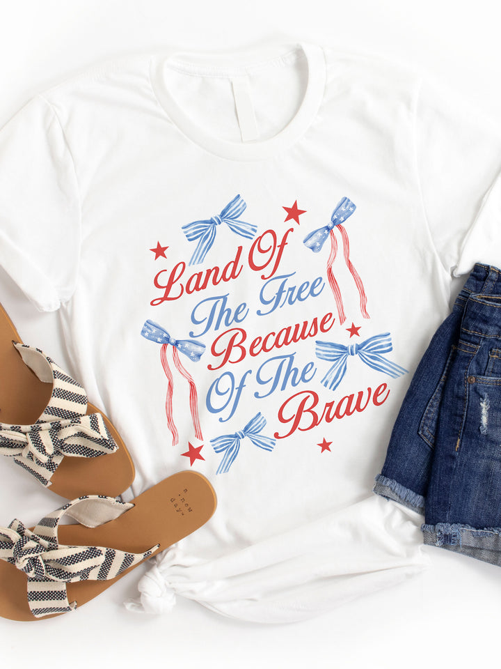 Land of the Brave (Patterned Bows) Graphic Tee