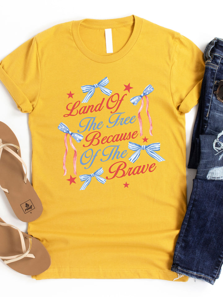 Land of the Brave (Patterned Bows) Graphic Tee