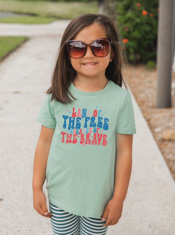 Land Of The Free Kids Graphic Tee