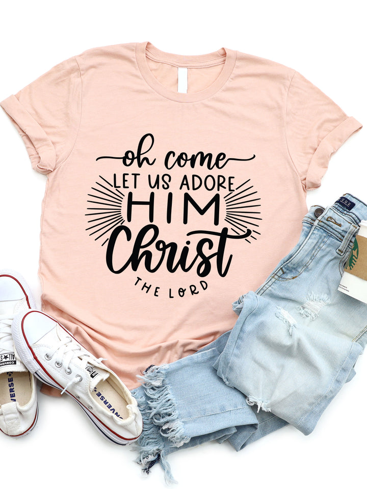 Oh Come Let Us Adore Him Graphic Tee
