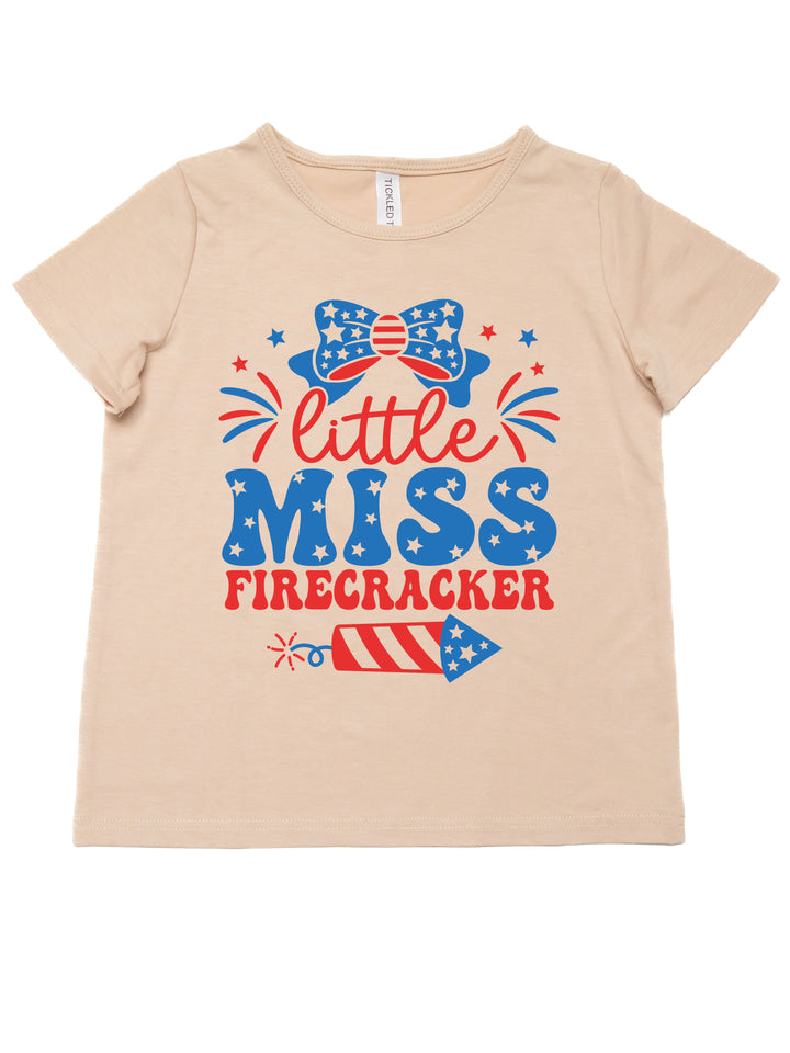 Little Miss Firecracker Kids Graphic Tee
