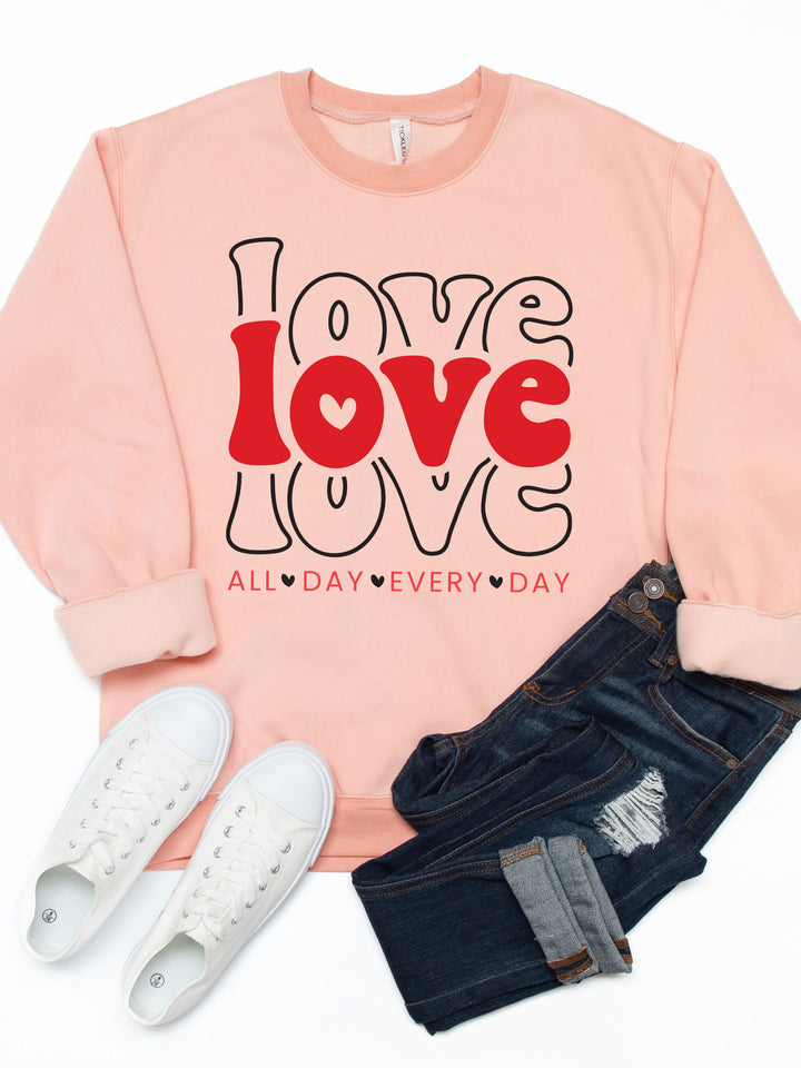 LOVE All Day Every Day Graphic Sweatshirt