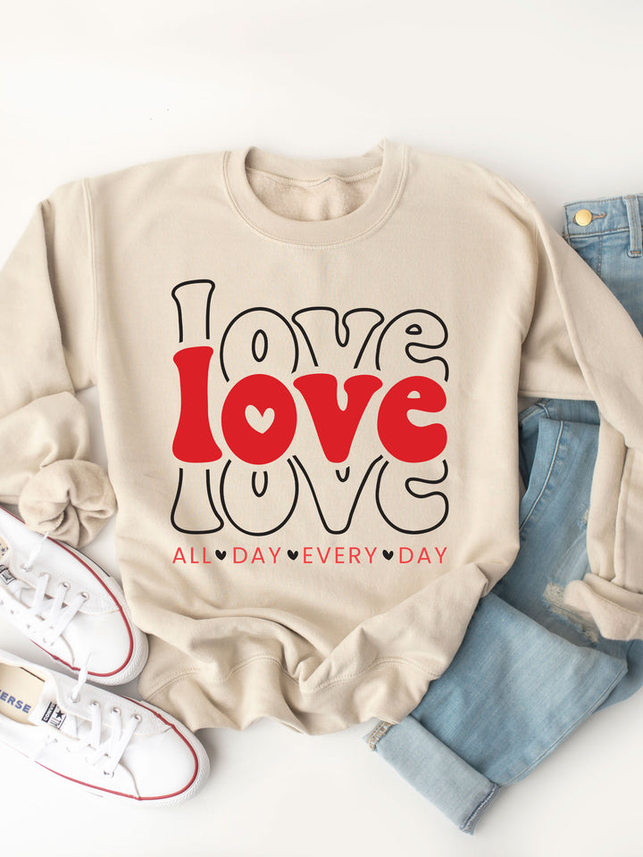 LOVE All Day Every Day Graphic Sweatshirt