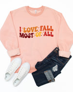 I Love Fall Most Of All Graphic Sweatshirt