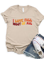I Love Fall Most Of All Stars Graphic Tee