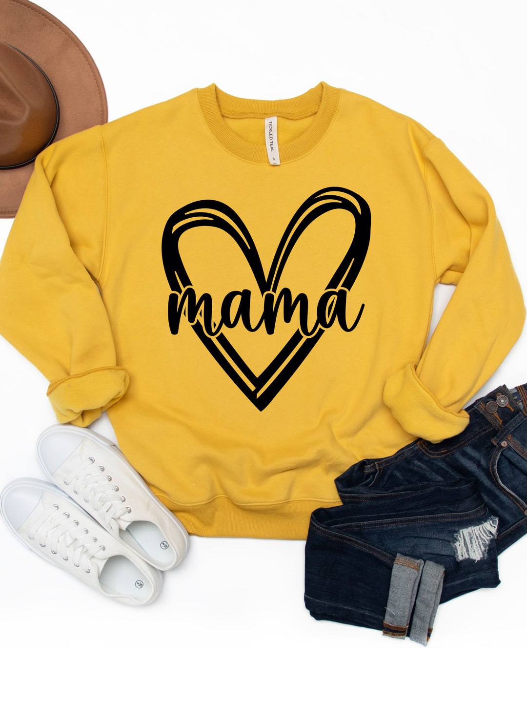 Mama Heart Graphic Sweatshirt