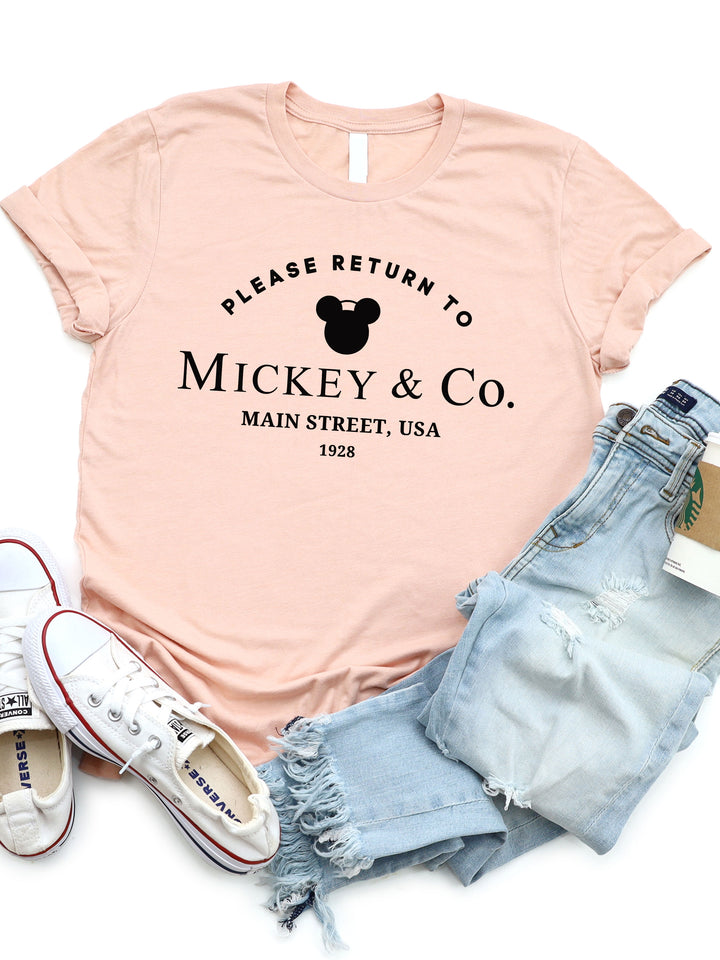 Please Return To Mickey & Co. Graphic Tee