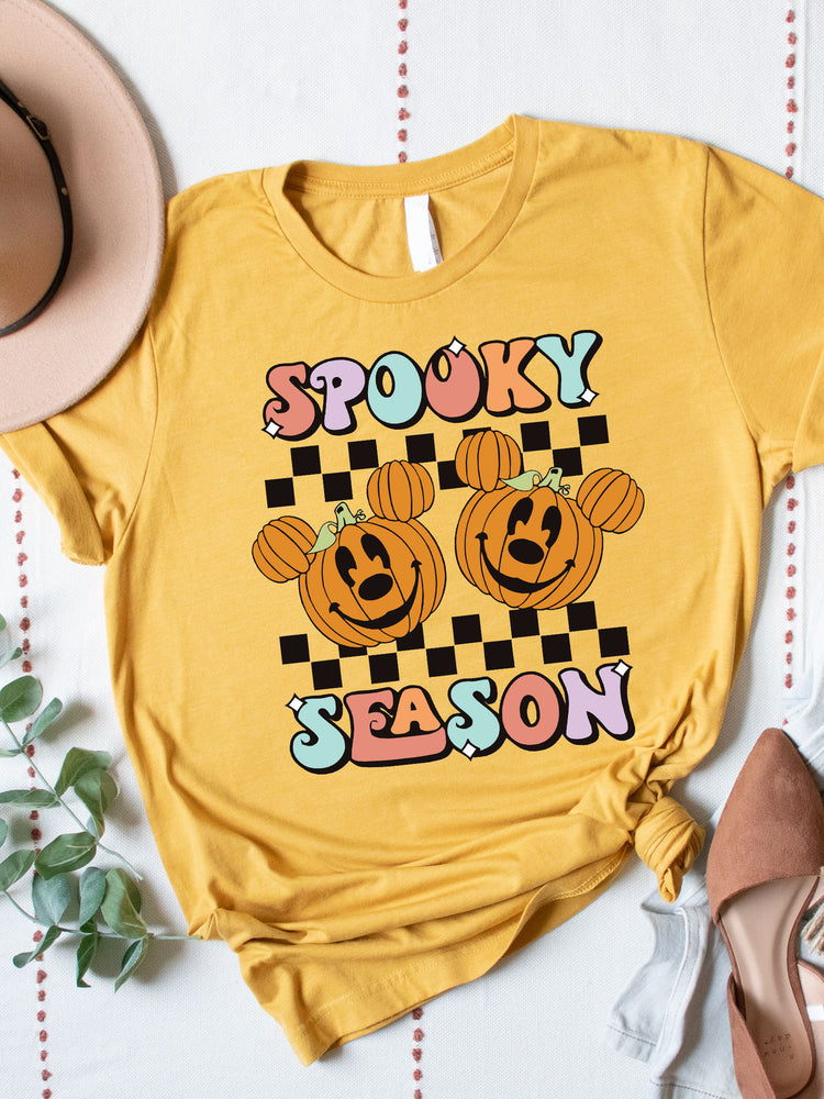Spooky Season Mouse Ear Pumpkin Graphic Tee