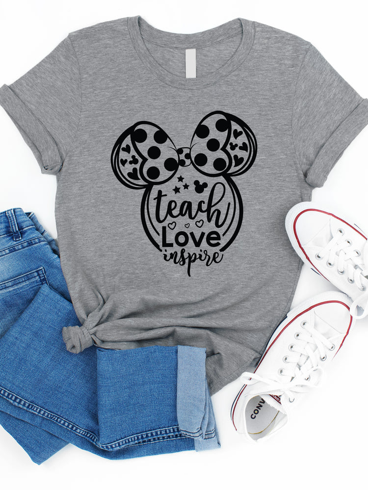 Minnie Teach Love Inspire Graphic Tee