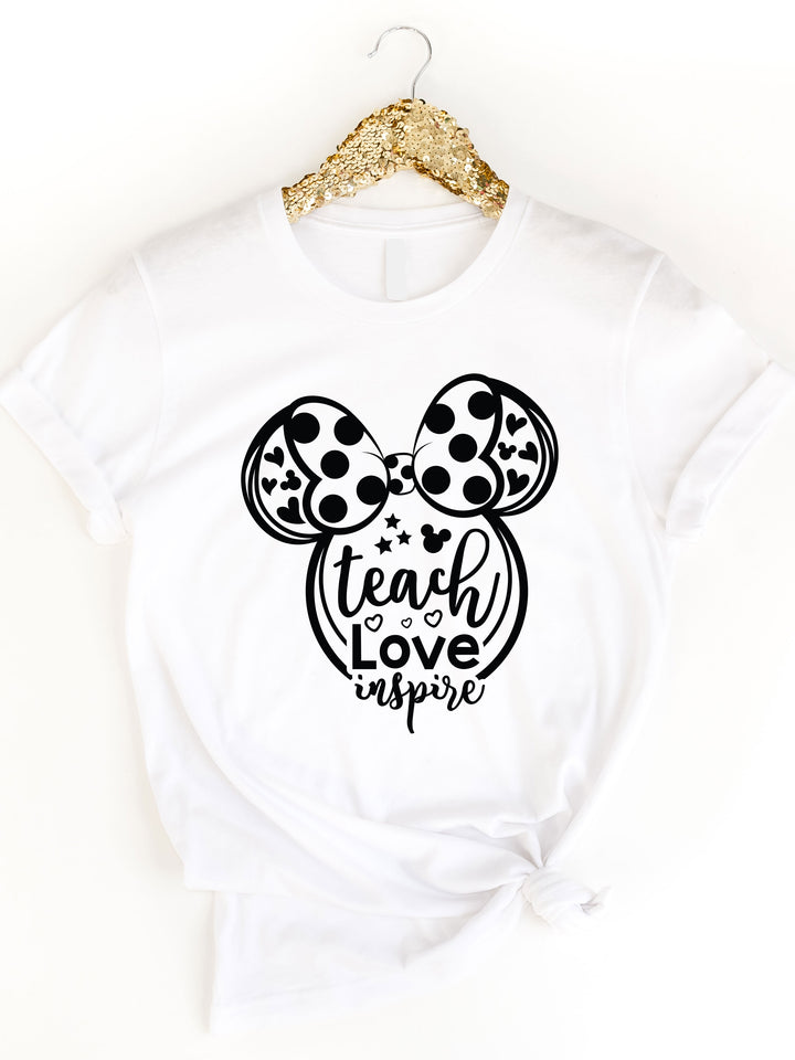 Minnie Teach Love Inspire Graphic Tee