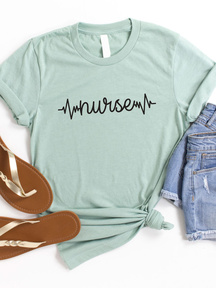 Nurse Heartbeat Graphic Tee
