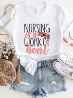 Nursing is a work of heart Graphic Tee