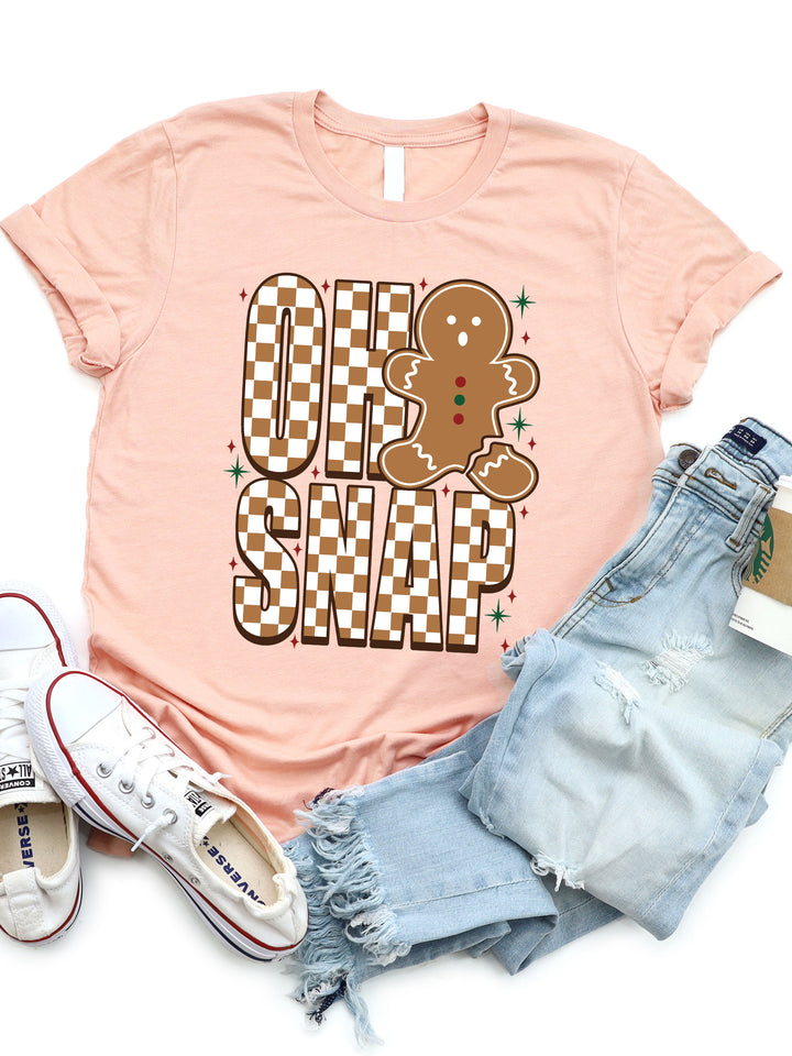 Oh Snap Gingerbread Christmas Graphic Tee