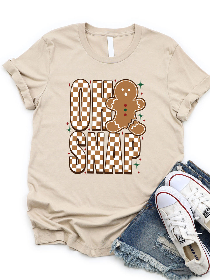 Oh Snap Gingerbread Christmas Graphic Tee