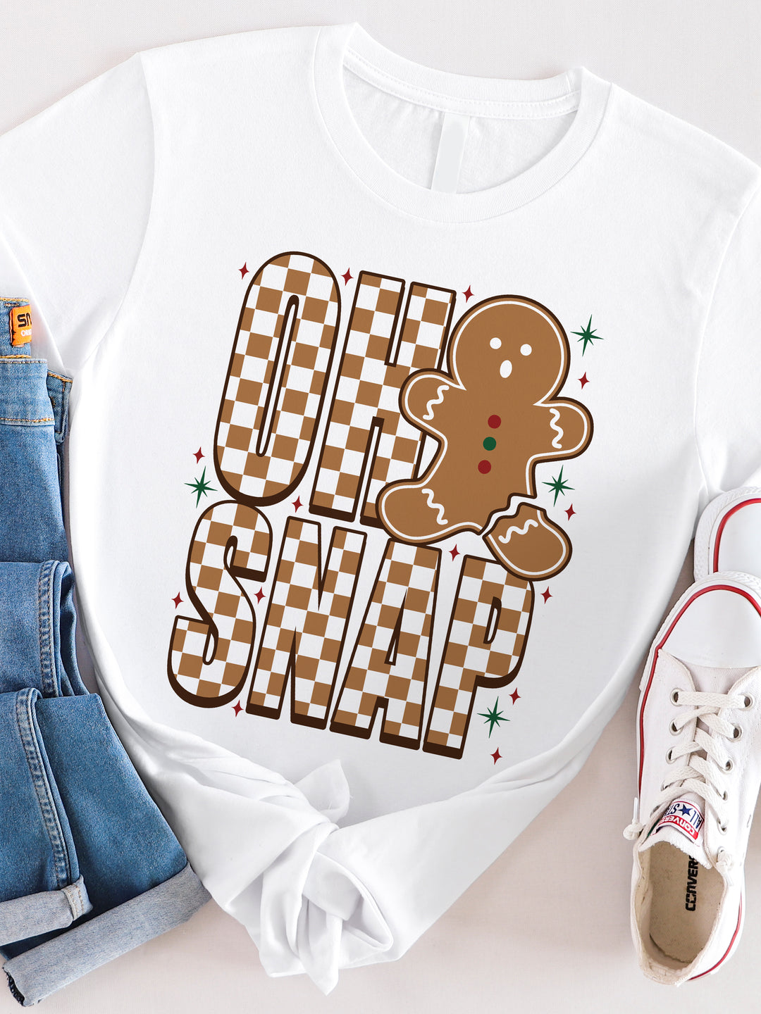 Oh Snap Gingerbread Christmas Graphic Tee