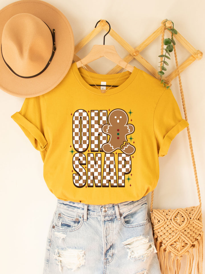 Oh Snap Gingerbread Christmas Graphic Tee