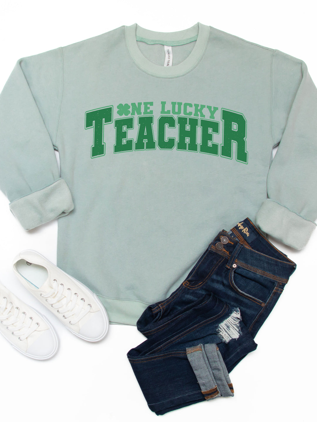 One Lucky Teacher Graphic Sweatshirt