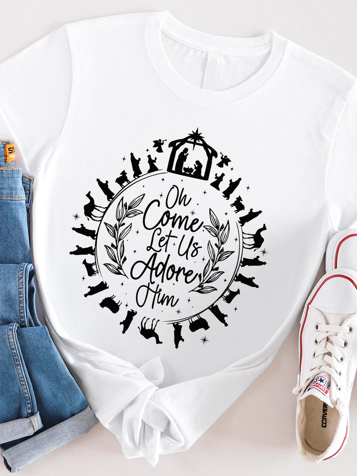 Ornament Come let us Adore Him Graphic Tee