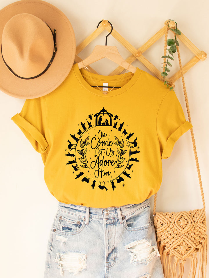 Ornament Come let us Adore Him Graphic Tee
