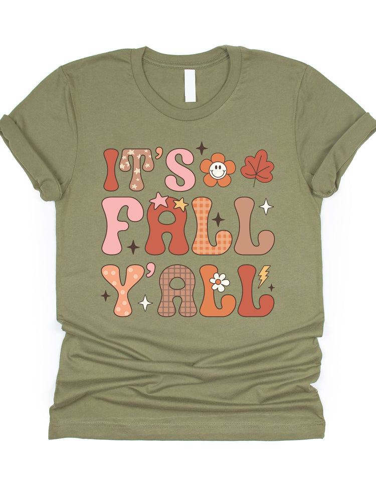 It's Fall Y'all Flower Graphic Tee