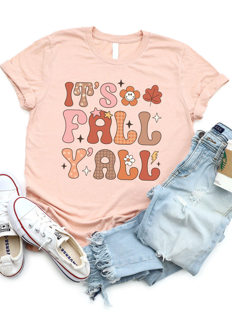 It's Fall Y'all Flower Graphic Tee