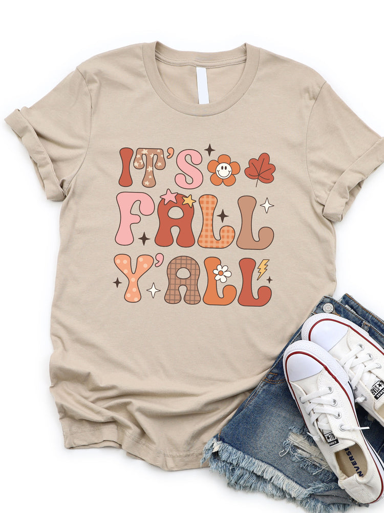 It's Fall Y'all Flower Graphic Tee