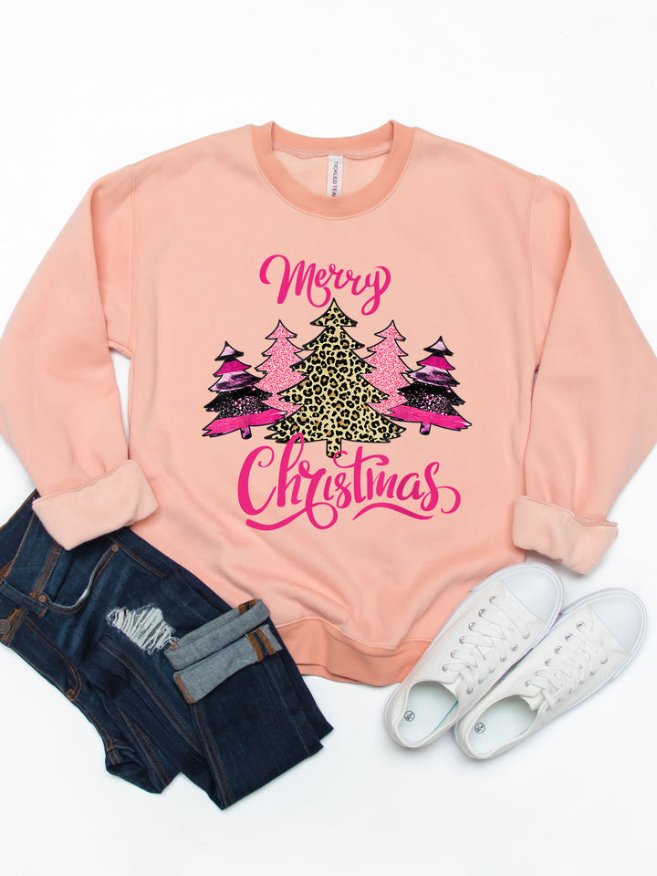 Cheetah Merry Christmas - Christmas Graphic Sweatshirt