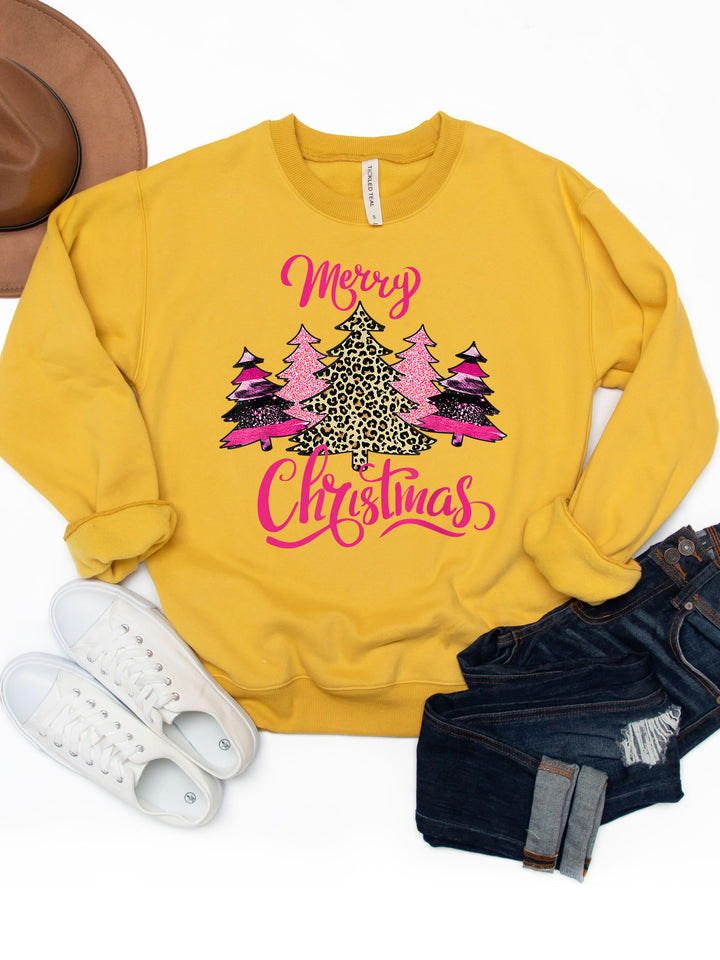 Cheetah Merry Christmas - Christmas Graphic Sweatshirt