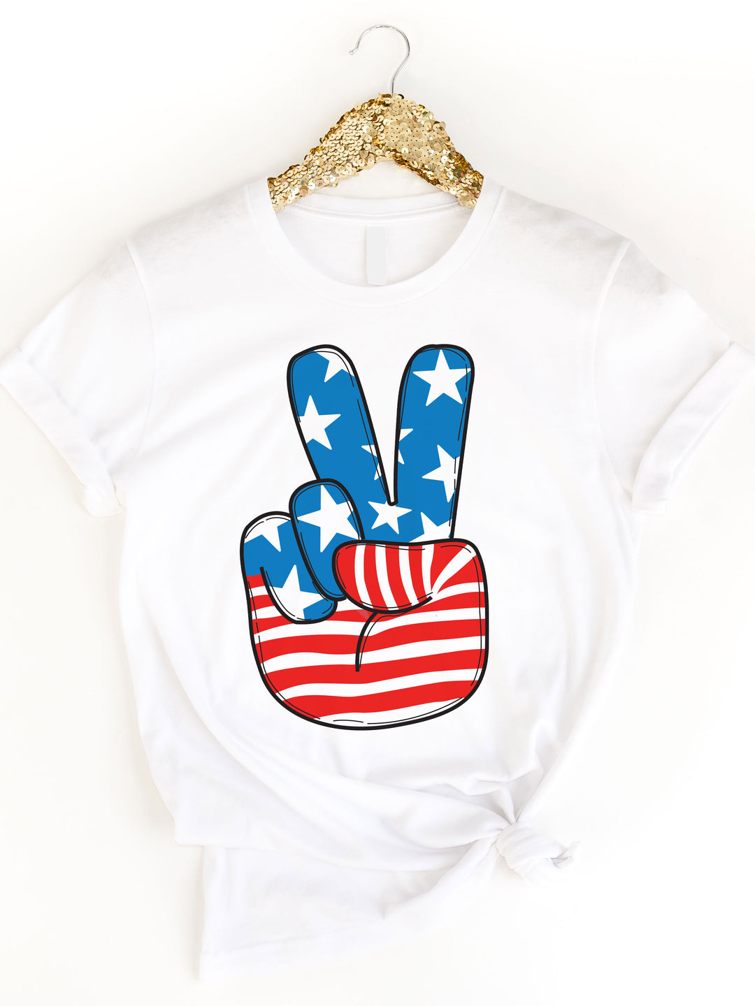 Flag Peace Sign Graphic Tee