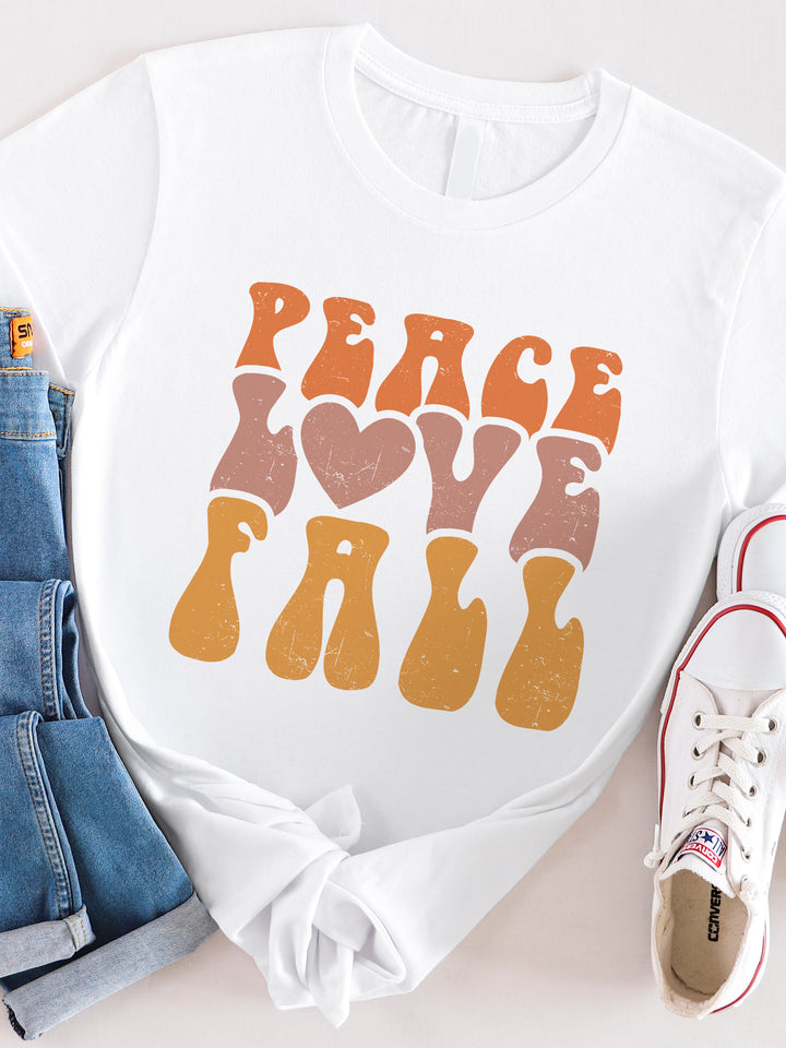 Peace Love Fall Graphic Tee