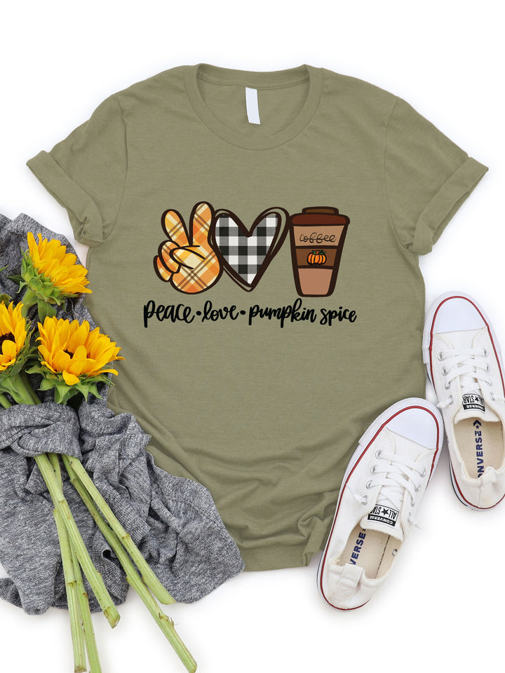 Peace Love Pumpkin Spice Graphic Tee