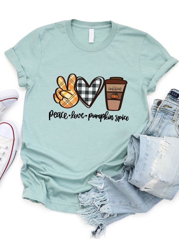 Peace Love Pumpkin Spice Graphic Tee