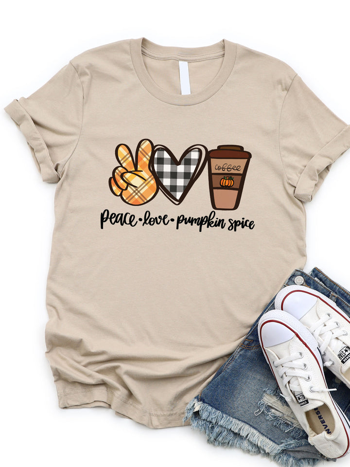 Peace Love Pumpkin Spice Graphic Tee