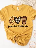 Peace Love Pumpkin Spice Graphic Tee