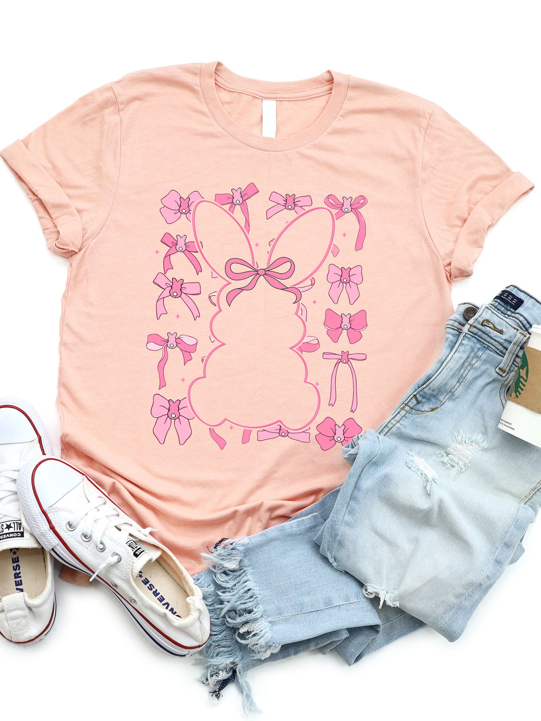 Bunnies and Bows Coquette Graphic Tee