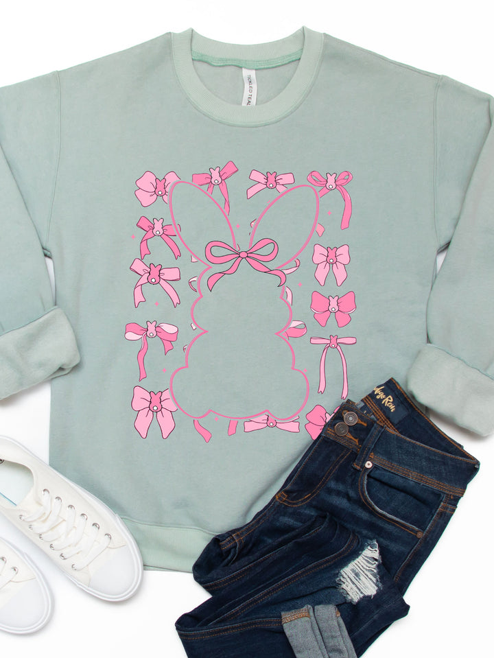 Bunnies and Bows Coquette Graphic Sweatshirt