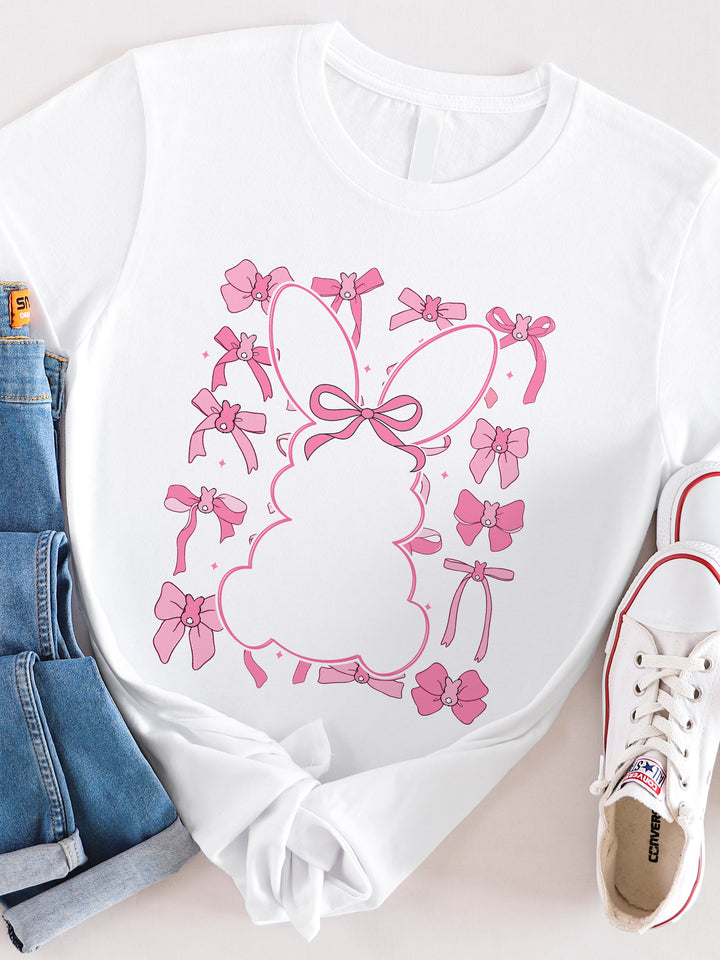 Bunnies and Bows Coquette Graphic Tee