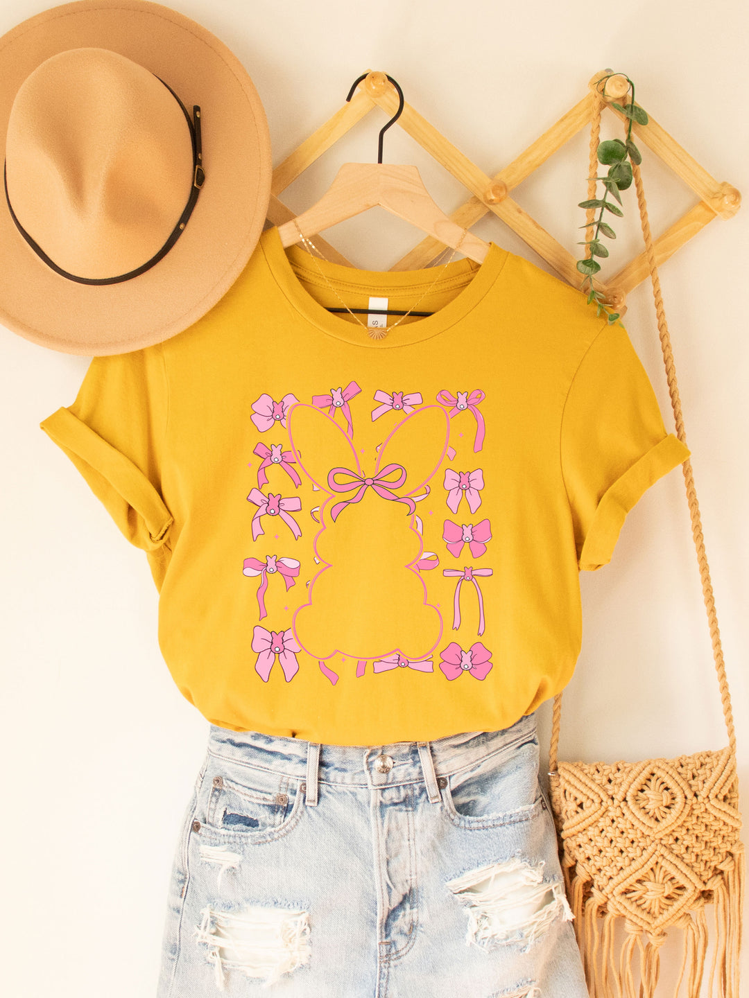 Bunnies and Bows Coquette Graphic Tee