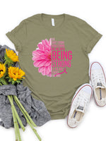 Cancer Strong Flower Graphic Tee