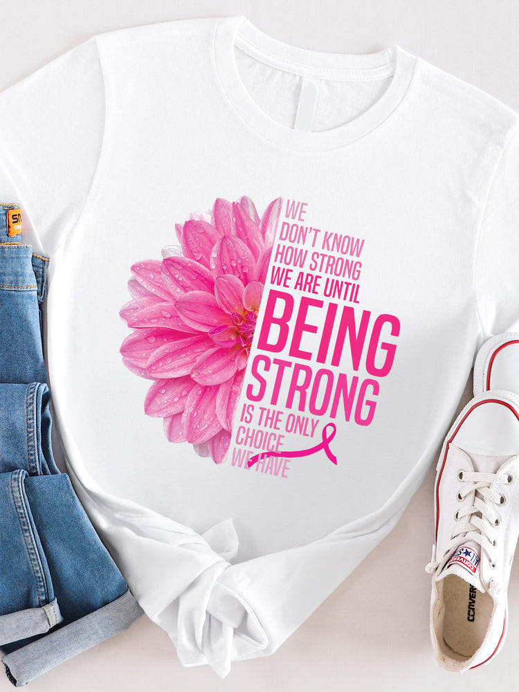 Cancer Strong Flower Graphic Tee